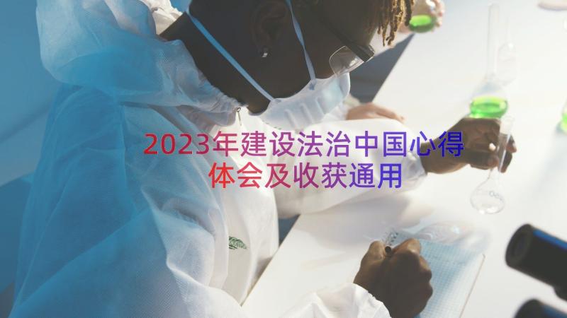 2023年建设法治中国心得体会及收获（通用16篇）