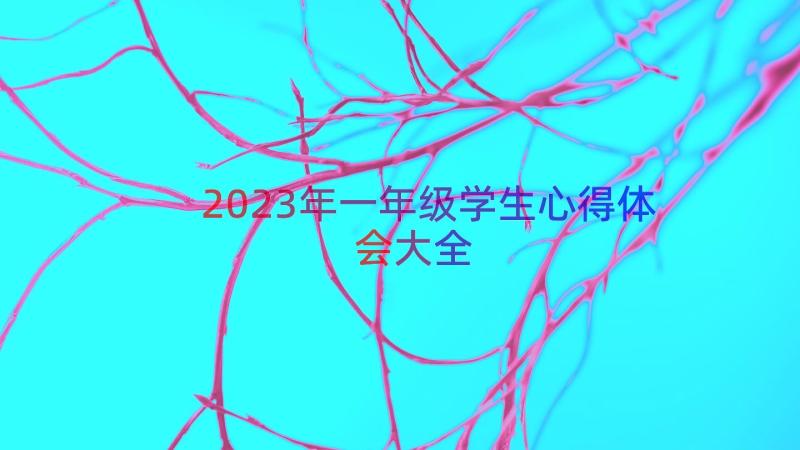 2023年一年级学生心得体会大全（14篇）