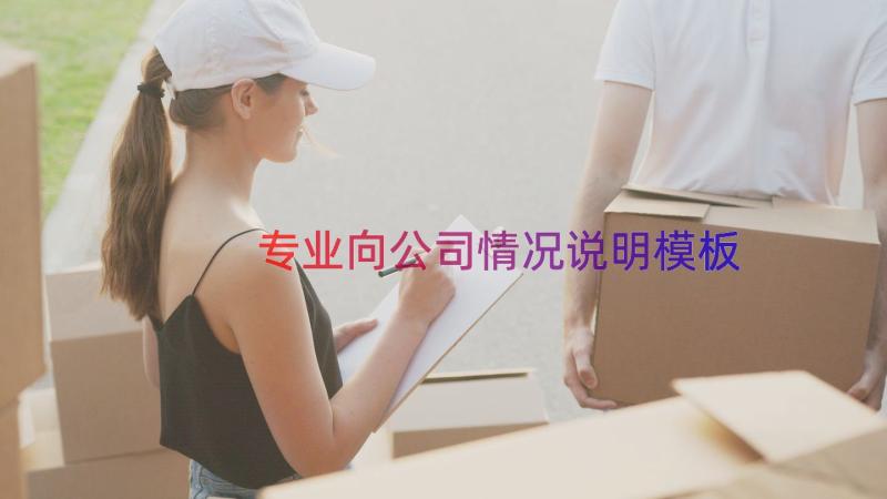 专业向公司情况说明（模板15篇）