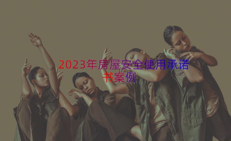 2023年房屋安全使用承诺书（案例16篇）