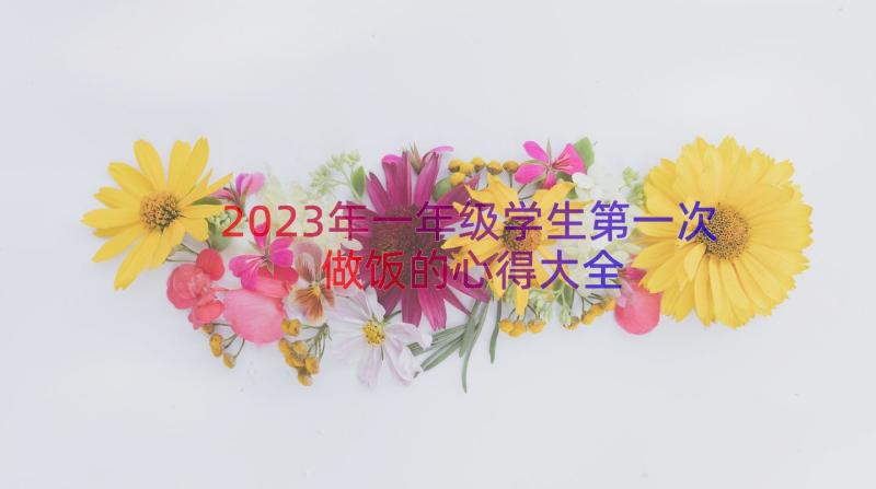 2023年一年级学生第一次做饭的心得大全（16篇）