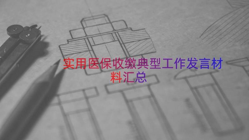 实用医保收缴典型工作发言材料（汇总16篇）