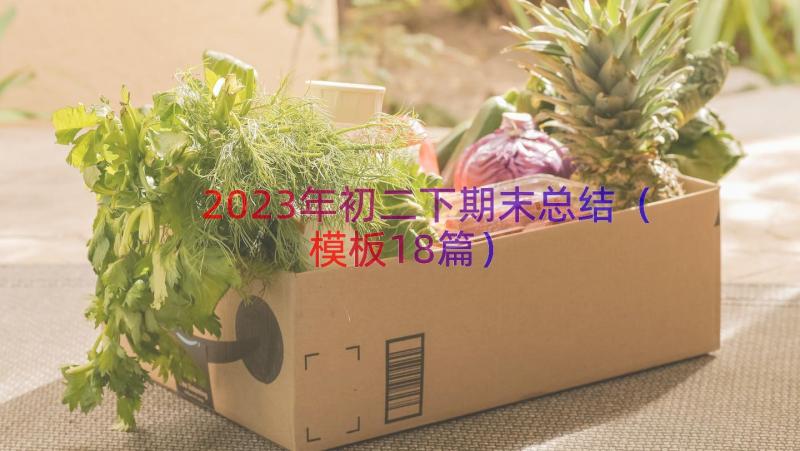 2023年初二下期末总结（模板18篇）