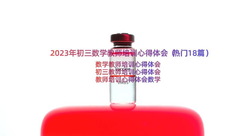 2023年初三数学教师培训心得体会（热门18篇）