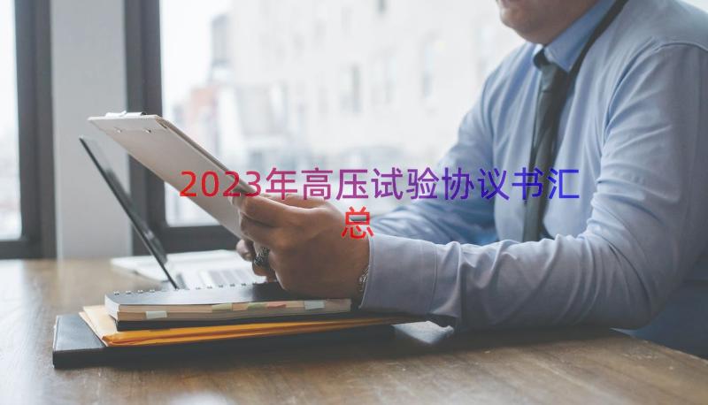 2023年高压试验协议书（汇总16篇）