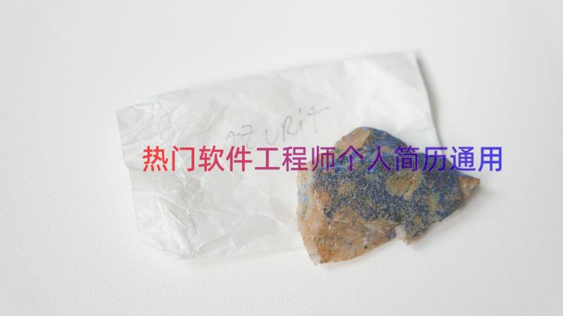 热门软件工程师个人简历（通用15篇）