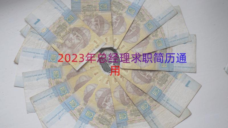 2023年总经理求职简历（通用15篇）