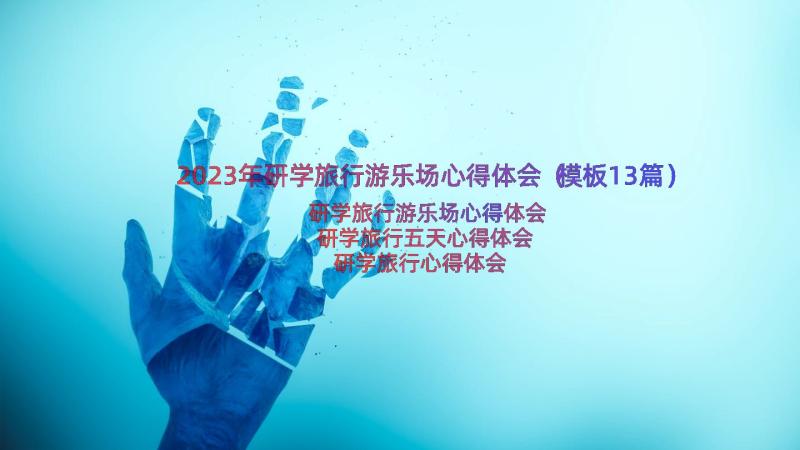 2023年研学旅行游乐场心得体会（模板13篇）