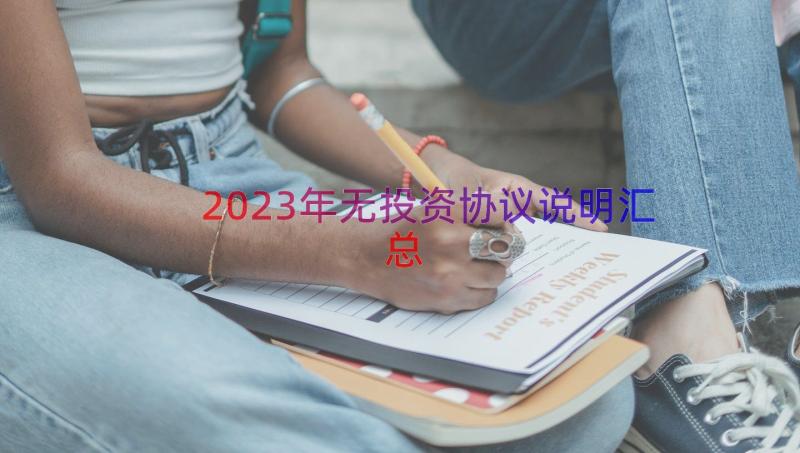 2023年无投资协议说明（汇总16篇）