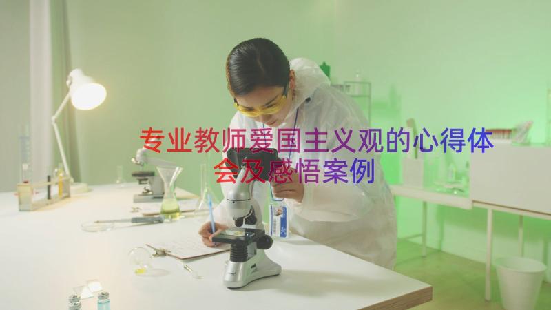 专业教师爱国主义观的心得体会及感悟（案例19篇）