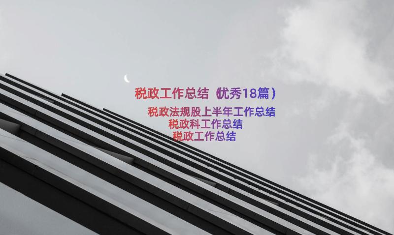 税政工作总结（优秀18篇）