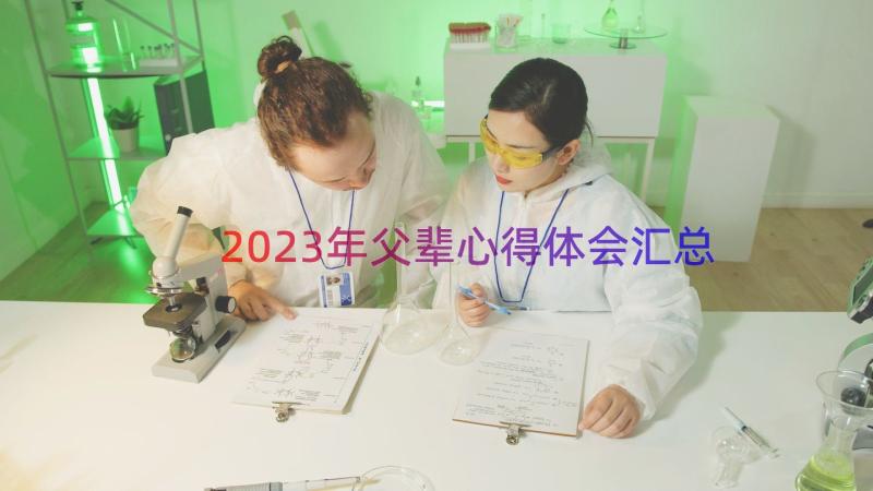 2023年父辈心得体会（汇总13篇）