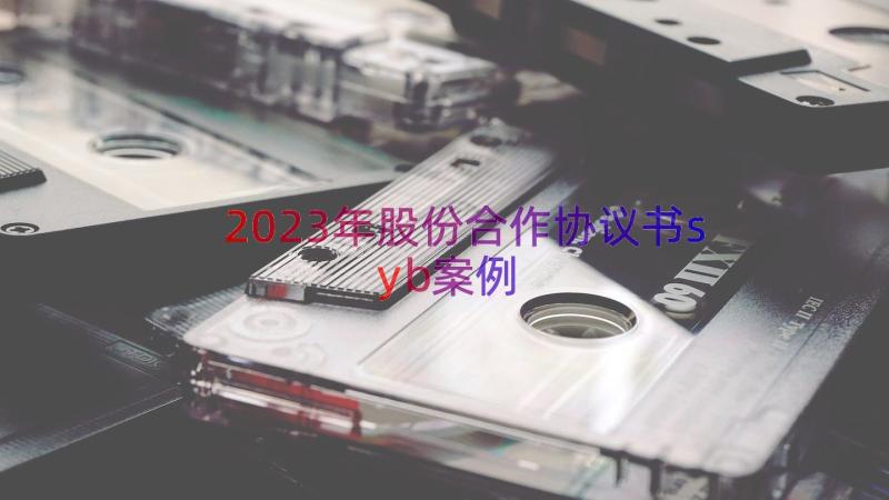 2023年股份合作协议书syb（案例17篇）