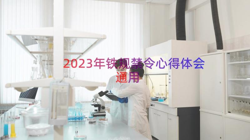 2023年铁规禁令心得体会（通用15篇）