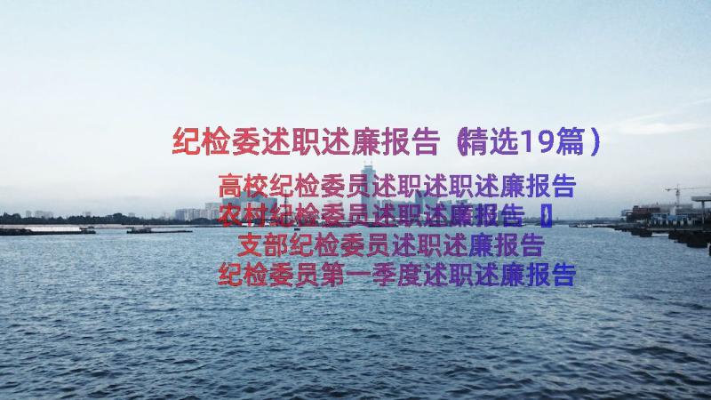 纪检委述职述廉报告（精选19篇）