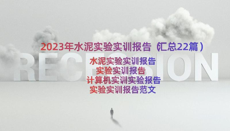 2023年水泥实验实训报告（汇总22篇）