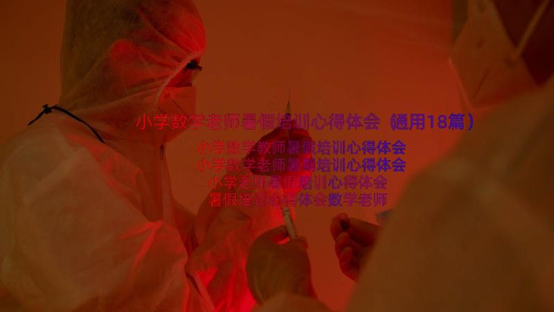 小学数学老师暑假培训心得体会（通用18篇）