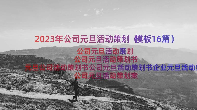 2023年公司元旦活动策划（模板16篇）