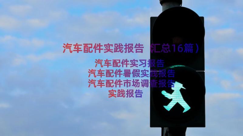 汽车配件实践报告（汇总16篇）