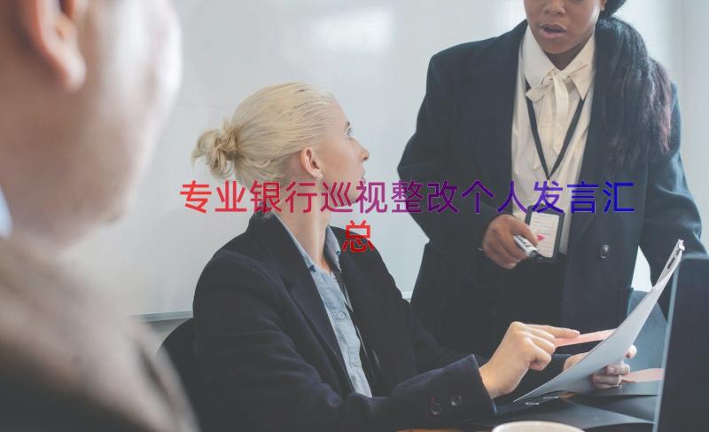 专业银行巡视整改个人发言（汇总19篇）