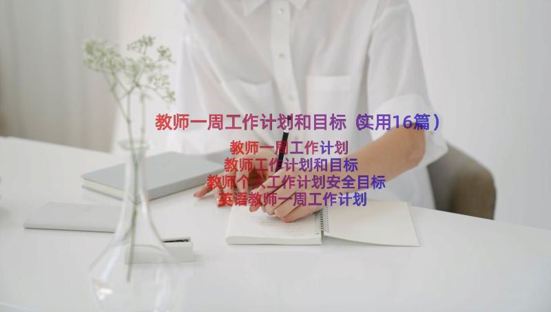 教师一周工作计划和目标（实用16篇）