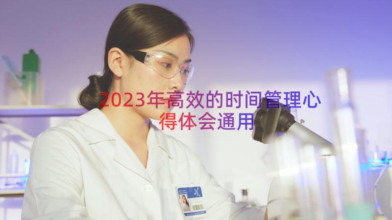 2023年高效的时间管理心得体会（通用15篇）