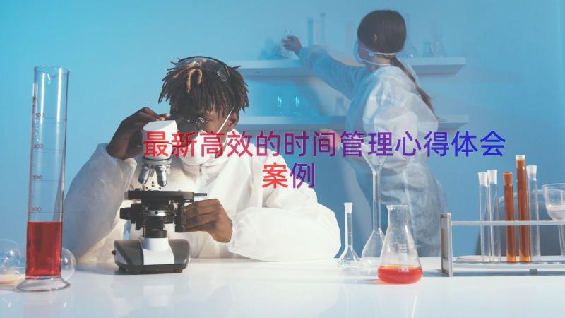 最新高效的时间管理心得体会（案例17篇）