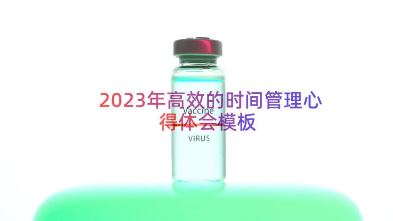 2023年高效的时间管理心得体会（模板16篇）