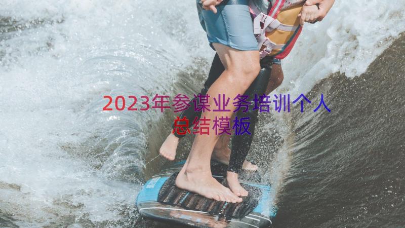 2023年参谋业务培训个人总结（模板15篇）