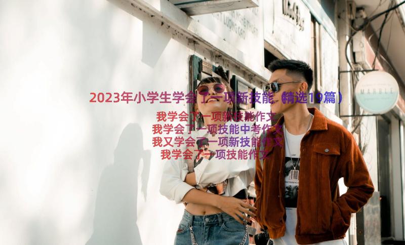 2023年小学生学会了一项新技能（精选19篇）