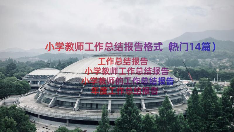 小学教师工作总结报告格式（热门14篇）