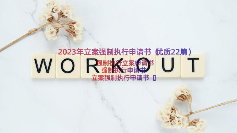 2023年立案强制执行申请书（优质22篇）