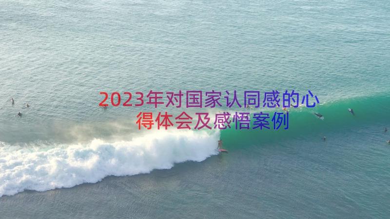 2023年对国家认同感的心得体会及感悟（案例16篇）