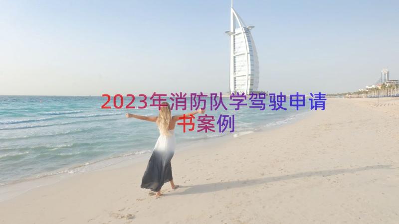 2023年消防队学驾驶申请书（案例16篇）