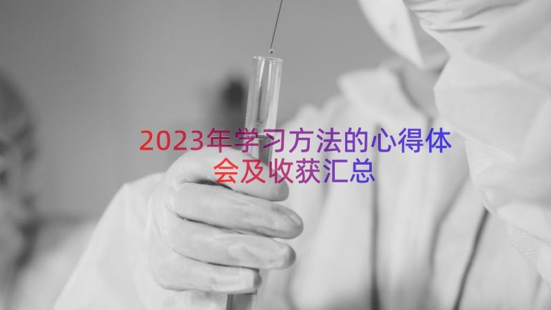 2023年学习方法的心得体会及收获（汇总17篇）