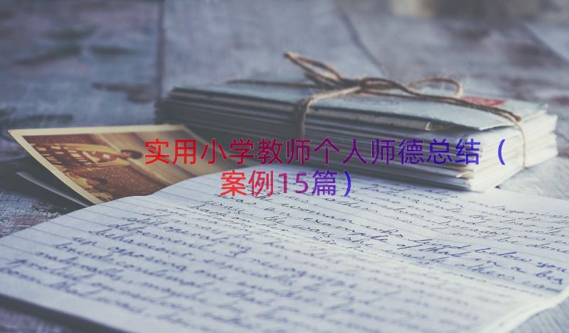 实用小学教师个人师德总结（案例15篇）