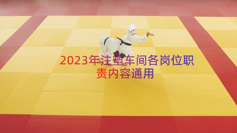 2023年注塑车间各岗位职责内容（通用18篇）