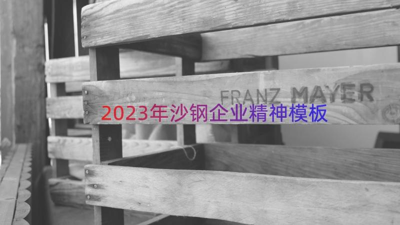 2023年沙钢企业精神（模板18篇）