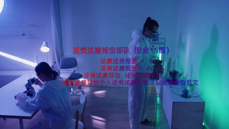 述责述廉报告部队（专业15篇）