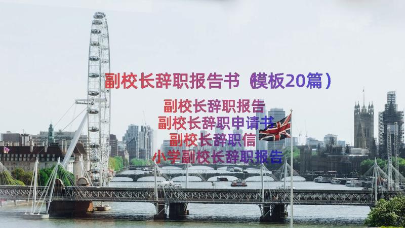 副校长辞职报告书（模板20篇）