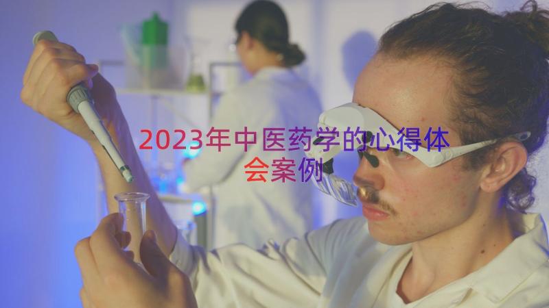 2023年中医药学的心得体会（案例13篇）