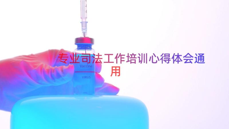 专业司法工作培训心得体会（通用12篇）