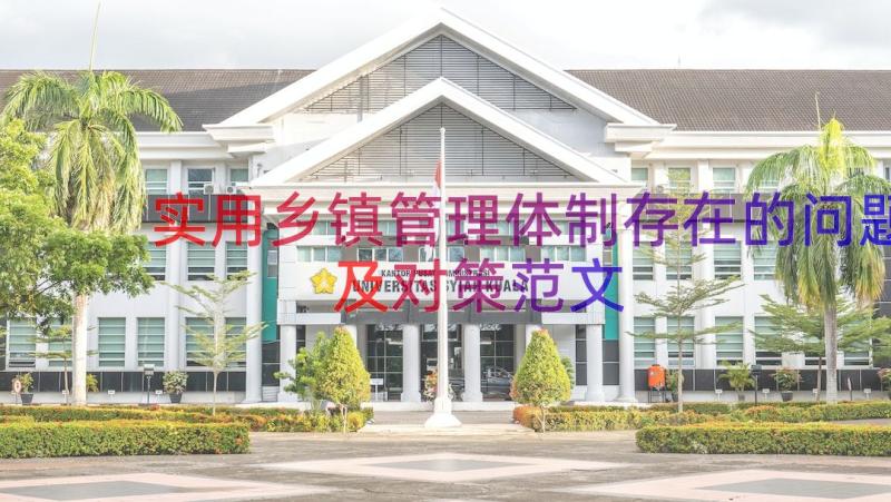 实用乡镇管理体制存在的问题及对策范文（15篇）