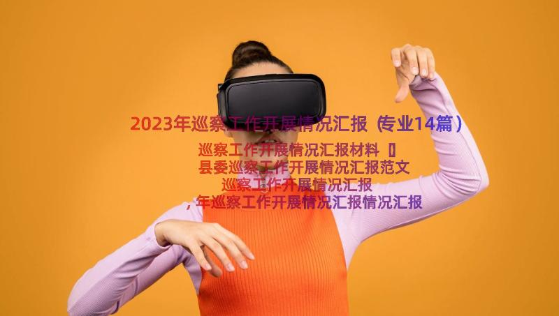 2023年巡察工作开展情况汇报（专业14篇）