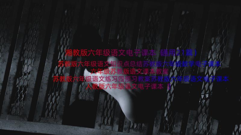 湘教版六年级语文电子课本（通用21篇）