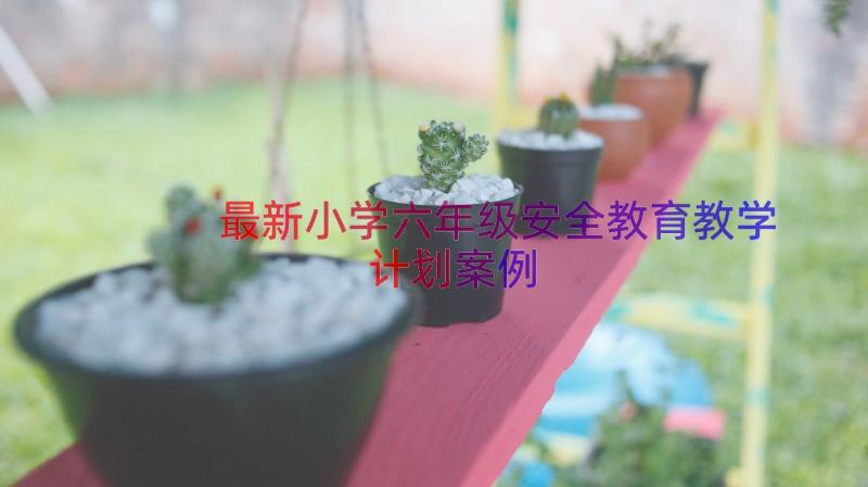 最新小学六年级安全教育教学计划（案例15篇）