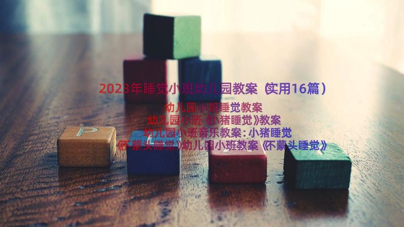 2023年睡觉小班幼儿园教案（实用16篇）