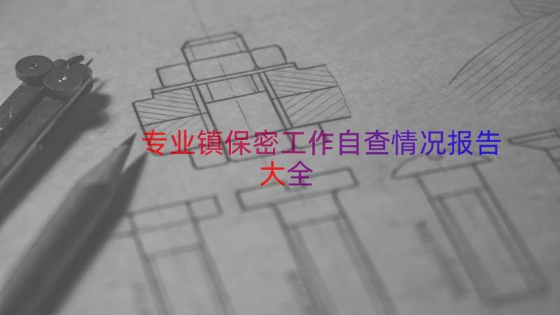 专业镇保密工作自查情况报告大全（16篇）