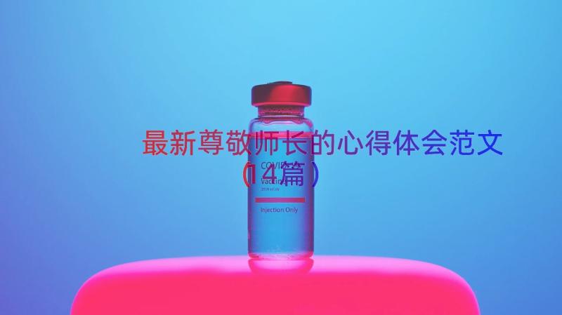 最新尊敬师长的心得体会范文（14篇）