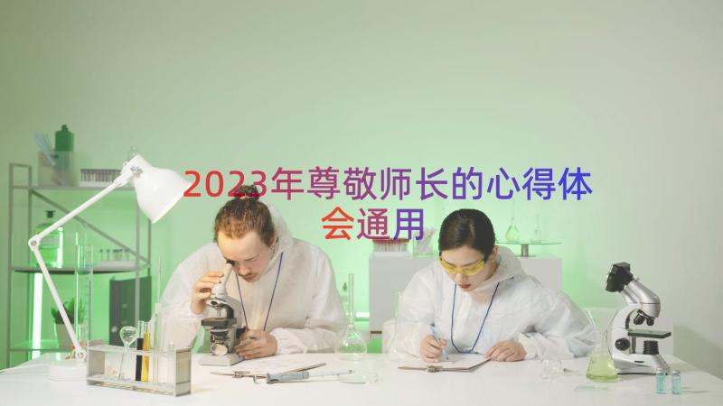 2023年尊敬师长的心得体会（通用17篇）